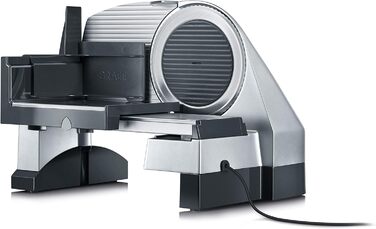 Слайсер для їжі GRAEF S50000 з коробкою для зберігання та насадкою MiniSlice, срібло