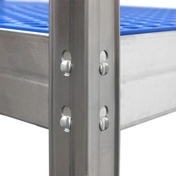 Харчова полиця з 4 пластиковими полицями, висота 180 см (180x148x50)