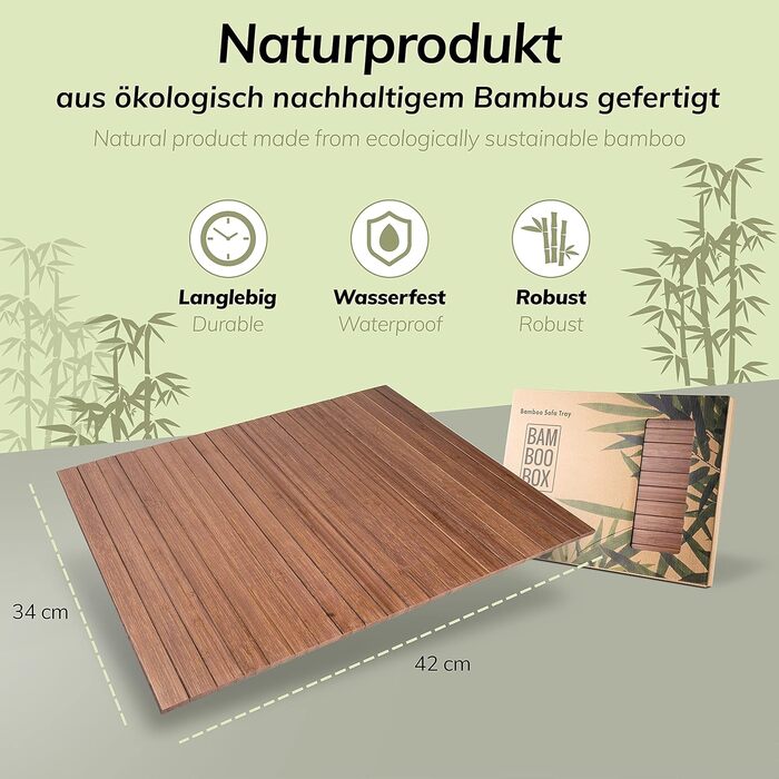 Бамбуковий піднос для дивана - Гнучкий піднос для дивана - Піднос для підлокітників - Дерев&39яний піднос для дивана - Коричневий/Темно-коричневий