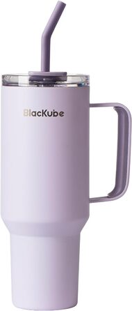 Пляшка для пиття Blackube 1200 мл з кришкою та соломинкою, чашка з кришкою та соломинкою, герметична, велика металева пляшка для п