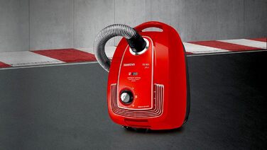 Пилосос із мішком Siemens iQ300 VSP3AAAA, 750 Вт, червоний (Desert Sun) гігієнічний фільтр PureAir, насадки для паркету, килимів, плитки та щілин, подовжений кабель, висока потужність очищення