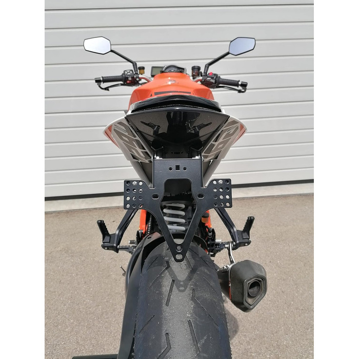 Тримач номерного знака GroFaTec EVO для KTM 1290 Superduke R Bj 2014-19 Super Duke SDR Тримач номерного знака Beast Тримач номерного знака короткий задній Перетворення Porta Targa