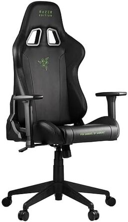 Ігрове крісло Razer Edition від Zen Gaming Chair, ігрове крісло з поперековою подушкою, подушкою для шиї, 3D-підлокітниками, чорно-зелене сучасне