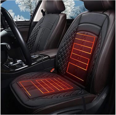 Чохли на сидіння з підігрівом NURII 12 В, інтелектуальне керування, регульована температура Підігрів сидінь Uto 12 В Універсальні чохли для сидінь Comfort Uto для вантажівки, -1Pckung 1Pckung (F, 1Pack)
