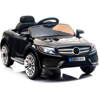 Ігровий будиночок дитячий електромобіль Cabrio GT, для дітей з USB LED, дитячий автомобіль (чорний)