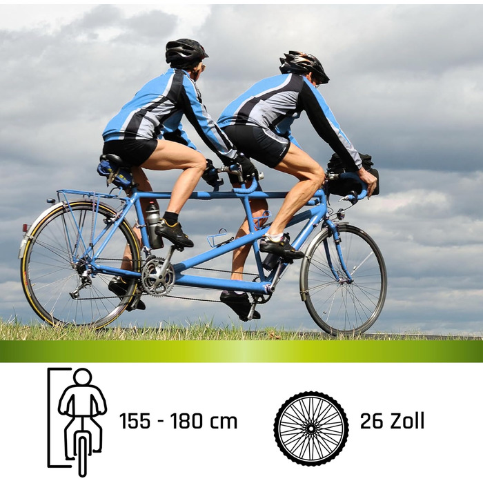 Гірський велосипед Galano Tandem 26 дюймів Nashville 24 швидкості MTB Hardtail чорний/сірий 53/46 см