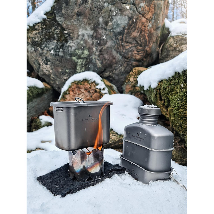 Титанова їдальня Кемпінговий посуд Кружка Військова пляшка для води Набір чашок для їдальні на відкритому повітрі Надлегкий набір