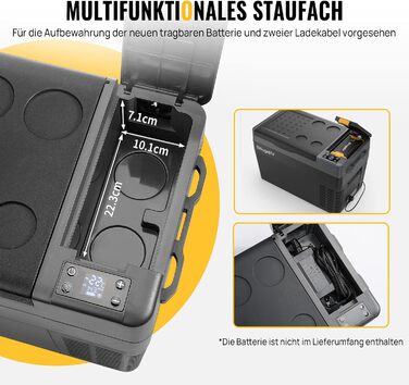 Компресорний холодильник BougeRV CRPRO 12v, 29-літровий автомобільний холодильник (22 10), 12/24V DC &110-240V AC портативний авто