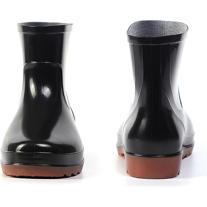 Чоловічі чорні водонепроникні гумові чоботи для саду, чоловіче дощове взуття, гумові черевики, чоловіче взуття 13 (коричневий, 40)