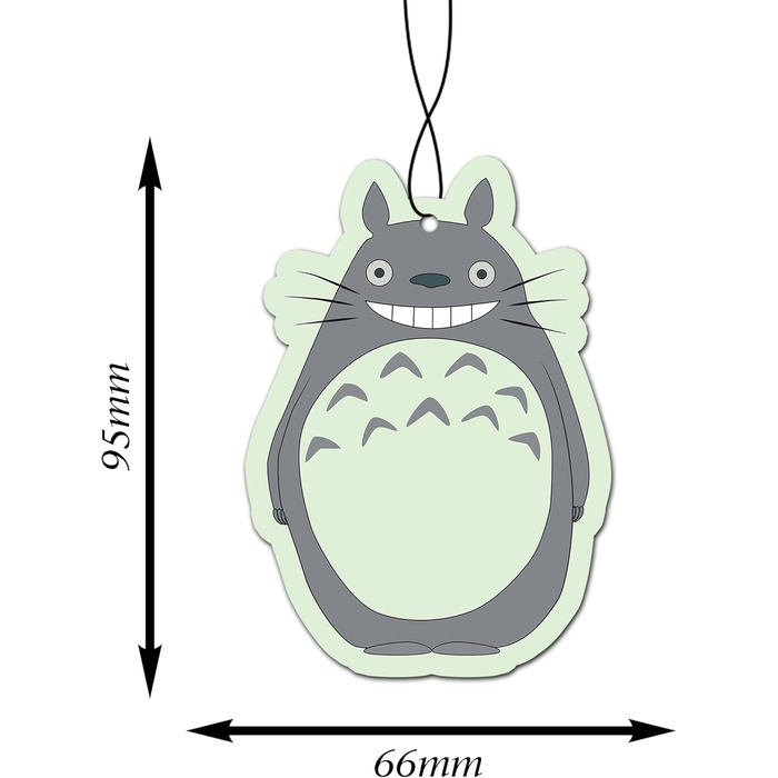Автомобільний ароматизатор-дерево 2в1, освіжувач повітря, автоароматизатор Аніме Ghibli, Мій сусід Тоторо, Funny Funny (Black Ice)