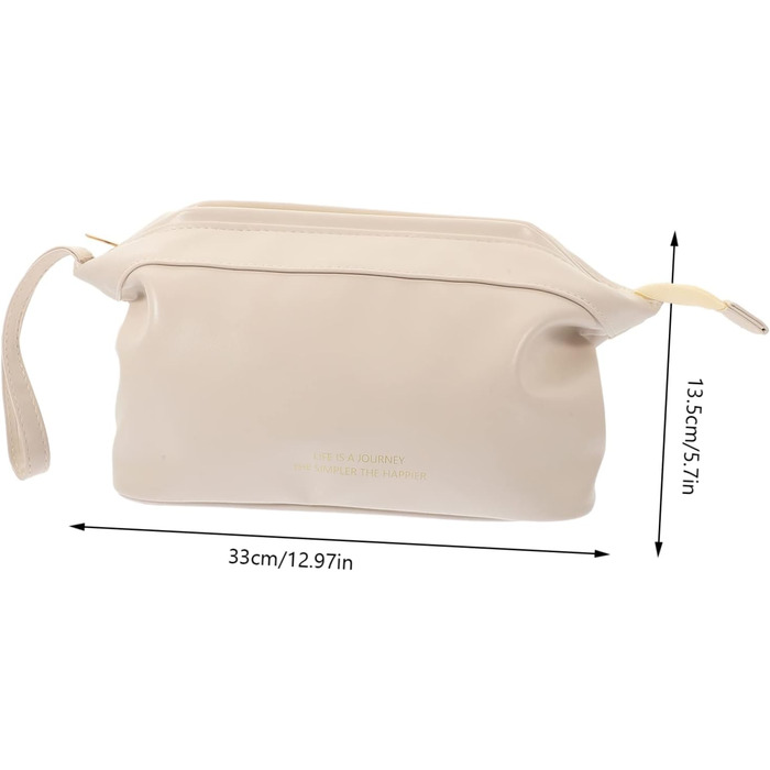 Портативна косметична сумка Шкіряна сумка на блискавці для подорожей туалетна сумка для жінок макіяж сумка органайзер з відділення