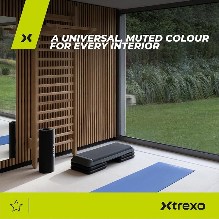 Степер TREXO для аеробного фітнесу для кардіотренувань, аксесуар для домашнього спортзалу з регульованою висотою (10, 15, 20 см), підходить для тренувань до 250 кг, чорний/рожевий, 109 x 41 см, TRX-AS01 сірий