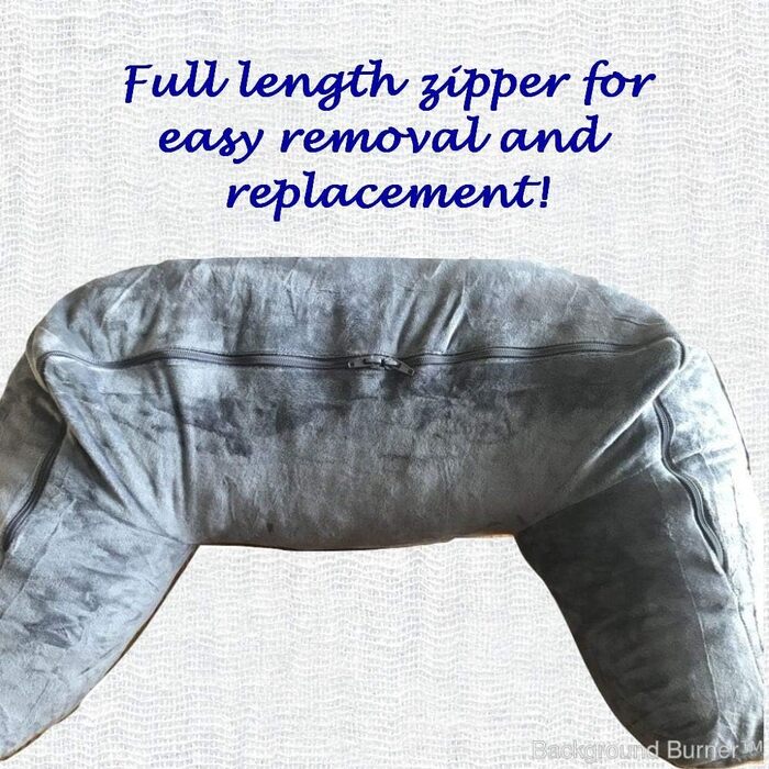 Змінний чохол для подушки для читання ComfortSpa для спинки 19 дюймів, поліестеровий велюр, можна прати в пральній машині та сушити в сушильній машині, сірий