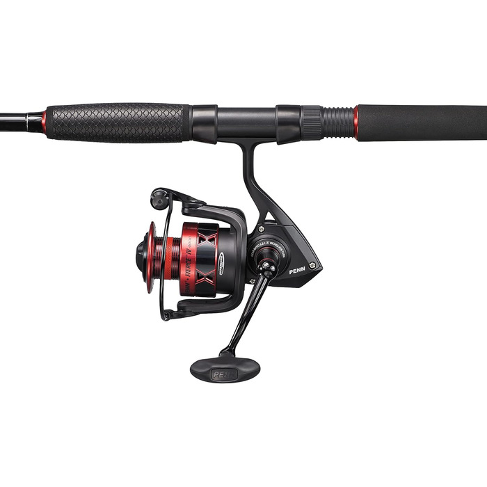 Комплект вудки та котушки Penn Fierce IV Travel Spin Fishing Combo, ідеально підходить для спінінгу, прибережної та морської риболовлі, а також для серфінгу, легко транспортується завдяки жорсткому кейсу з Cordura.