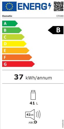 Компресорний охолоджувач DOMETIC CFX 40, 38 літрів, 12/24 В і 230 В для автомобіля, вантажівки, човна, будинку на колесах і розетки, з USB-підключенням