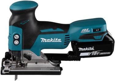 Акумуляторний лобзик Makita DJV181RTJ 18В / 5,0 Ач, 2 акумулятора зарядний пристрій у корпусі MAKPAC Moyen Black / Бензин