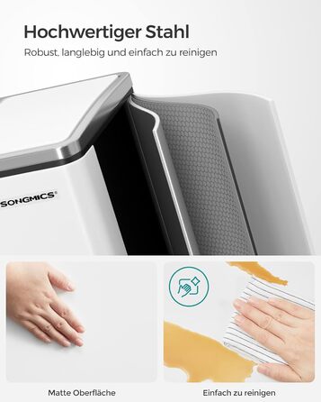 Відро для сміття для кухні, 2 х 15 л, система розділення відходів 2 відділення, сміттєвий бак, педальний бак, для жовтого пакета,