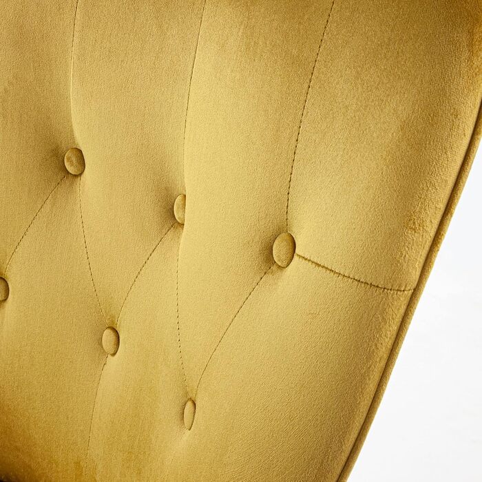 Крісло-гойдалка ALBATROS York з підніжкою Зручне оксамитове крісло та крісло-реклайнер золотого кольору Вінтажне крісло для читання та крісло-ліжко для вітальні Сертифіковане крісло для відпочинку SGS