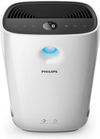 Очищувач повітря Philips Series 1000i - керування додатком, видаляє пилок, пил, віруси та аерозолі** в приміщеннях площею до 63 м, 5 налаштувань швидкості, режим сну (AC2889/10), білий, HEPA