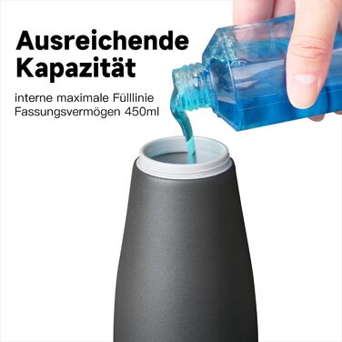 Дозатор мила з нержавіючої сталі, дозатор рідкого мила 470 мл, дозатор мила для миття посуду для кухні чорний, 1062