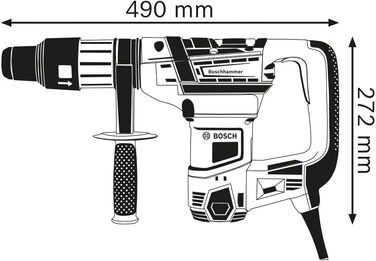 Перфоратор Bosch Professional GBH 5-40 D (SDS Plus, вкл. додаткову рукоятку, мастило, ганчірку для машини, кейс для перенесення)