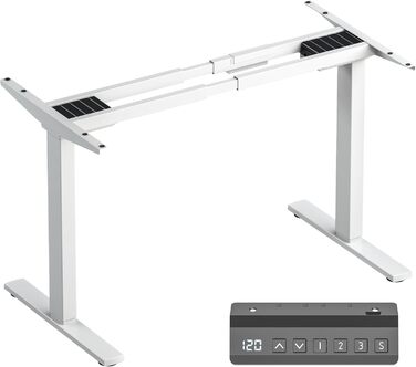 Каркас столу ONKRON з регульованою висотою та 2 двигунами, до 100 кг, стіл з електричним регулюванням висоти для сидіння та стояння з 3 налаштуваннями пам&39яті, електричні ніжки столу, біла рама столу CDF222E-W