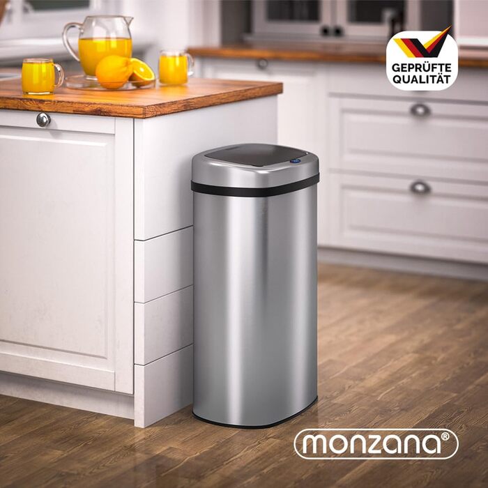 Відро для сміття кухонне 58 л автоматичне з датчиком руху кришка м'яко закривається водонепроникне розумне відро для сміття USB ка