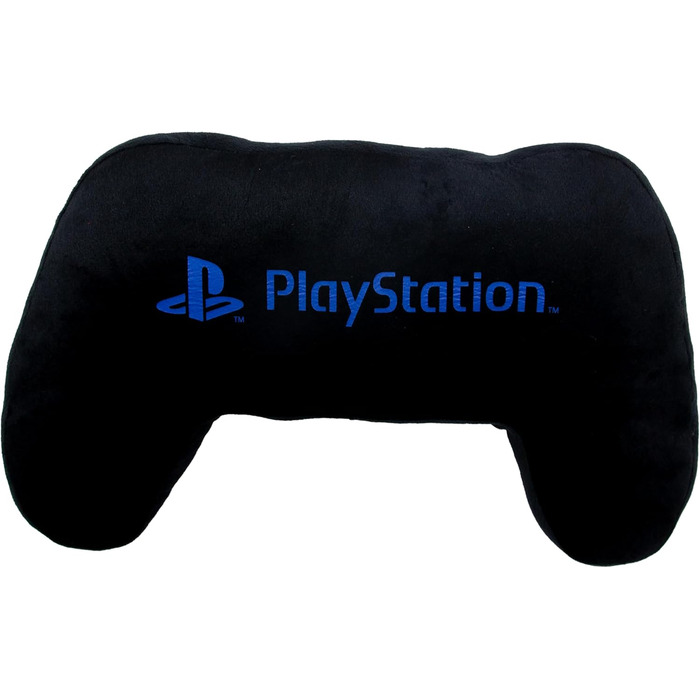 Офіційно ліцензована подушка у формі контролера PlayStation М&39яка плюшева подушка Світиться в темряві Ідеально підходить для спальні або ігрового декору, чорний колір