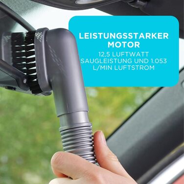 Автомобільний пилосос BlackDecker 12V з насадкою-щіткою, адаптером для підключення до прикурювача, кабелем 5 м, ADV1200