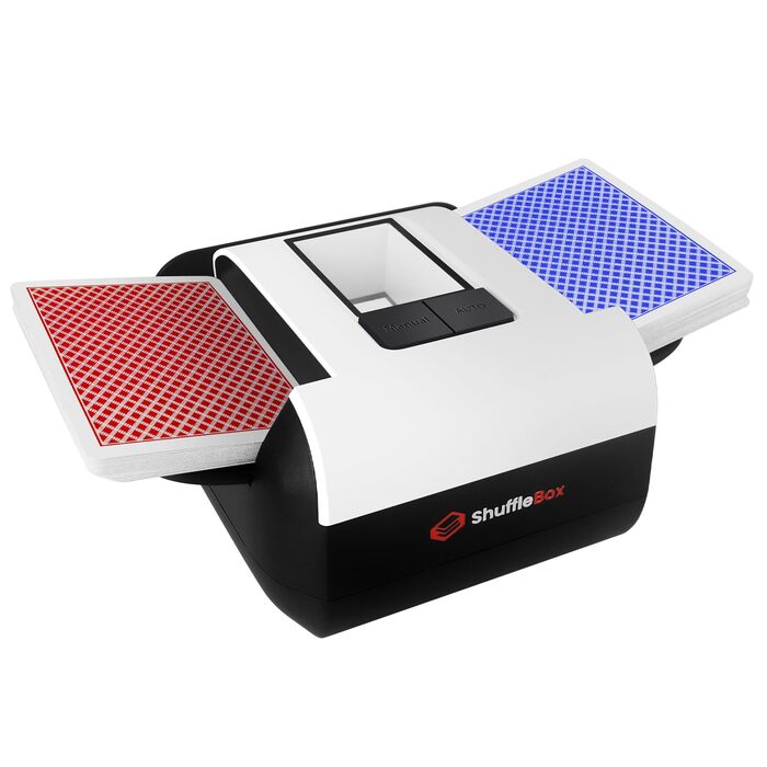 Автоматичний змішувач карт Shufflebox S1 з акумулятором 2000mAh, безшумна машина для перемішування двох колод, компактний розмір