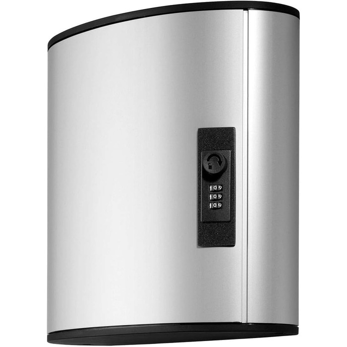 Міцна скринька для ключів Code 36 (комбінаційний замок) Шафа для ключів на 36 ключів, срібляста, 196623 Комбінаційний замок на 36 ключів