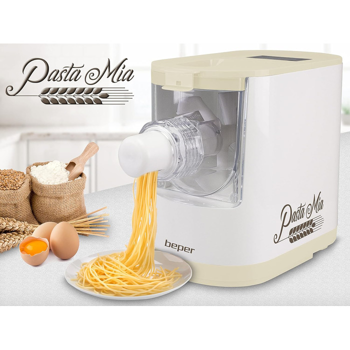 Автоматична машина для приготування локшини BEPER P102SBA500, 200 Вт, ABS/PC/Pom, білий/кремовий