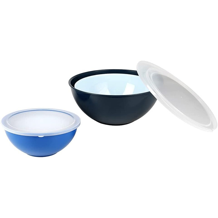 Набір мисок для змішування BoxedHome з кришками, миски для змішування, упаковка з 12 мисок для змішування, пластикова салатниця Не