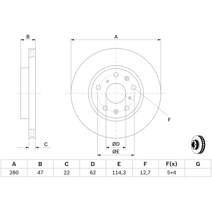 Гальмівні диски Bosch 986479403 (комплект 2 шт.)