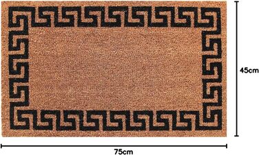 Кокосовий килимок преміум-класу Coco&Coir Кокосовий килимок з нековзним ПВХ Килимок для вхідних зон Для використання всередині та зовні приміщень 45 x 75 см