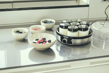 Йогуртниця SEVERIN JG 3521, чорна/срібляста