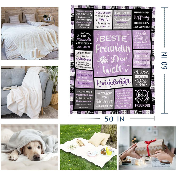 Подарунки для найкращого друга, подарунок для найкращого друга, подарунок на день народження найкращого друга, подарунок на день народження найкращого друга, подарунки для жінок, подарункова ковдра для подруг 150130 см найкращий друг 150130 см