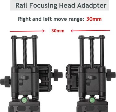 Повзунок Diyeeni Focus Rail, повзунок макрофокусування для панорамної та макрозйомки, макрорейка стабілізатора штатива для UNC1/4, отвір для гвинта 3/8 дюйма, чорний