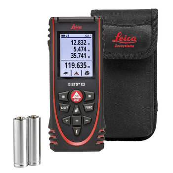 Лазерний далекомір Leica DISTO X3 ударостійкий (клас захисту IP65) з Bluetooth для вимірювання відстані в екстремальних умовах (до 150 м, внутрішні приміщення), стандартна версія