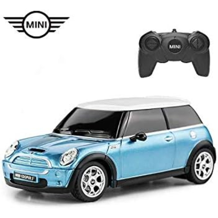 Автомобіль на радіокеруванні Mini Cooper 124 з дистанційним керуванням Електрична іграшка R/C - Blue від Rastar
