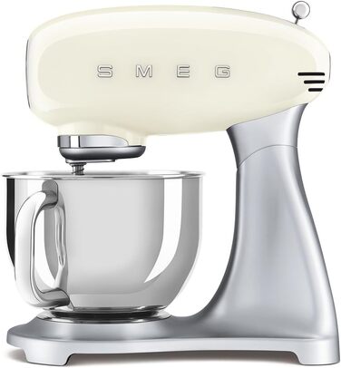 Кухонний комбайн Smeg SMF02SVUK/PBUK/PGEU SMF02CREU 4,8 л Крем, 18/10 Сталь, 4,8 літра, Білий
