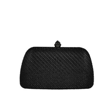 Елегантний міні-клатч FGG з кристалами для жінок, ідеальний для особливих подій, вечірок та весіль. Чорний колір, універсальний розмір.