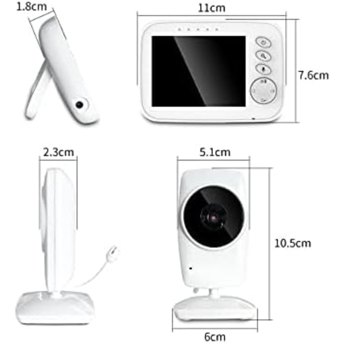 Дитячий телефон 3,2-дюймовий радіоняня 2,4 ГГц Дитяча камера з РК-камерою нічного бачення Цифрове відео високої чіткості та функці