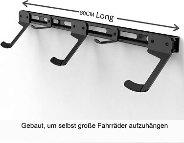 Настінне кріплення для велосипеда Mimoke, надміцний настінний тримач для велосипеда Тримач для велосипеда для 3 велосипедів Підставка для зберігання