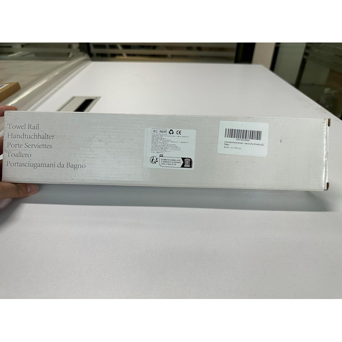 Самоклеючий рушникосушка чорний 25см SUS304 Рушникосушка з нержавіючої сталі без свердління Підвісна рушникосушка для ванної кімна