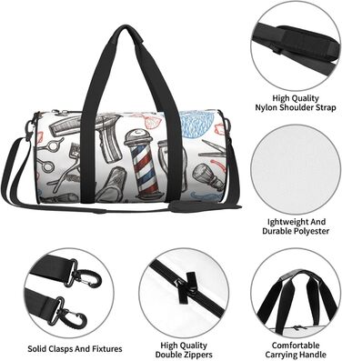 Спортивна сумка, дорожня сумка, сумка для фітнесу, сумка для перукарні, однотонний стиль, з принтом, сумка на ніч, чорна, універсальний розмір, сумка для подорожей