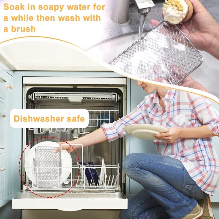 Аксесуари для фритюрниці BYKITCHEN для фритюрниці Ninja Foodi Dual Zone AF300EUAF400EU, стійка аерофритюрниці, решітка гриля для ніндзя, нержавіюча сталь з покриттям 304