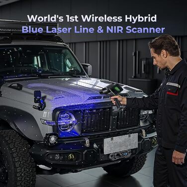 Сканер Creality Raptor X, бездротове сканування, 0,02 мм0,06 мм/м, 60 кадрів/с, 34-лінійний крос-лазер, 7-лінійний паралельний лаз