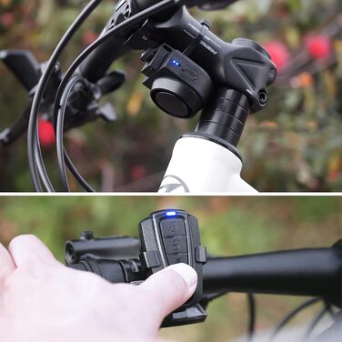 Велосипедна сигналізація-дзвінок, 115 дБ, IPX5, Бездротова, Чорний