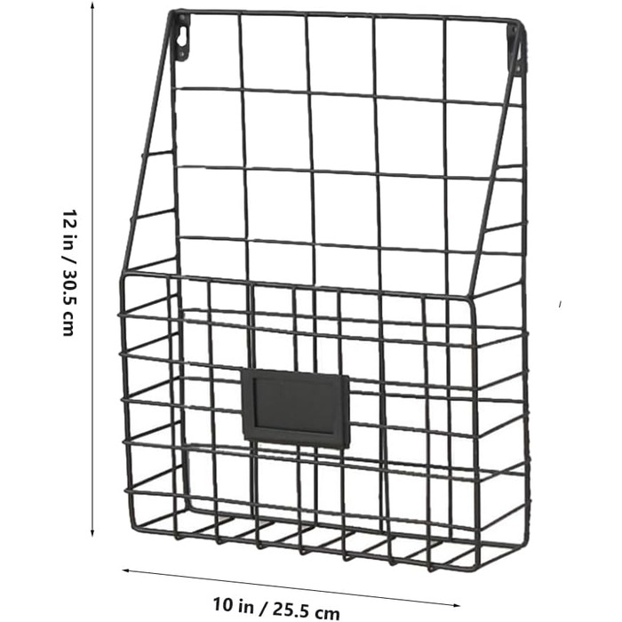 Настінний кошик Toyvian з металу та заліза, кований настільний органайзер для настінного кріплення, кошик для зберігання журналів та книг, настінна полиця для кухні, офісу, ванної кімнати